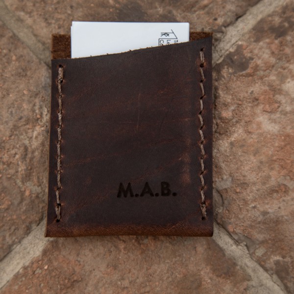 The Leather Business Card Sleeve by Trekker Leather Co
