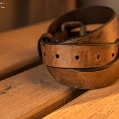 The Coffee Belt is a handmade leather belt produced by Trekker Leather Co