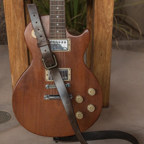 Leather Electric Guitar Strap Handmade in the USA Trekker Leather Co
