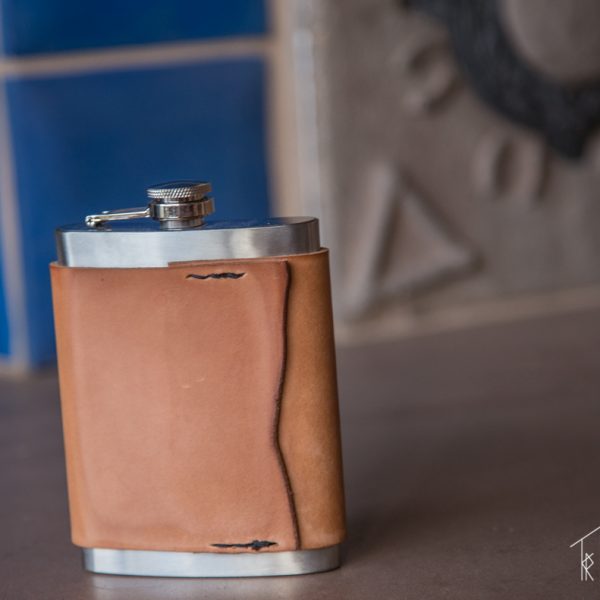 The Italian Leather Flask by Trekker Leather Co