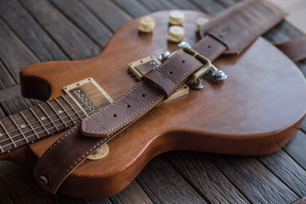 All of our handstitched leather guitar straps are made in the USA